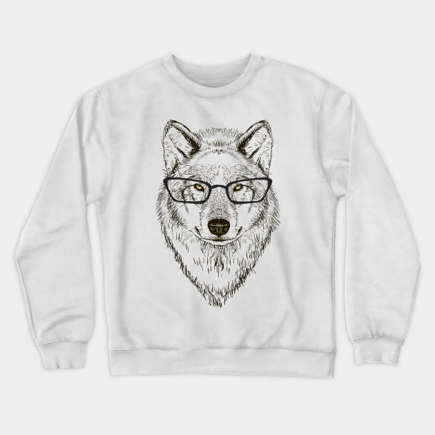 wolf head Crewneck Sweatshirt by EveFarb